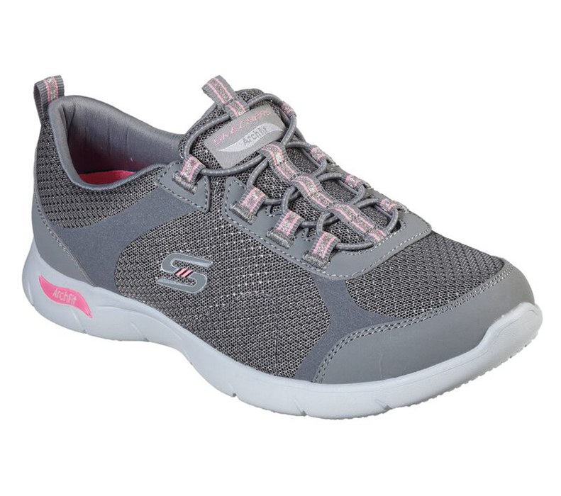 Skechers Dam Grå/Rosa Fritidsskor - Arch Fit Refine - Her Best - Sverige (CPEFU-5493)